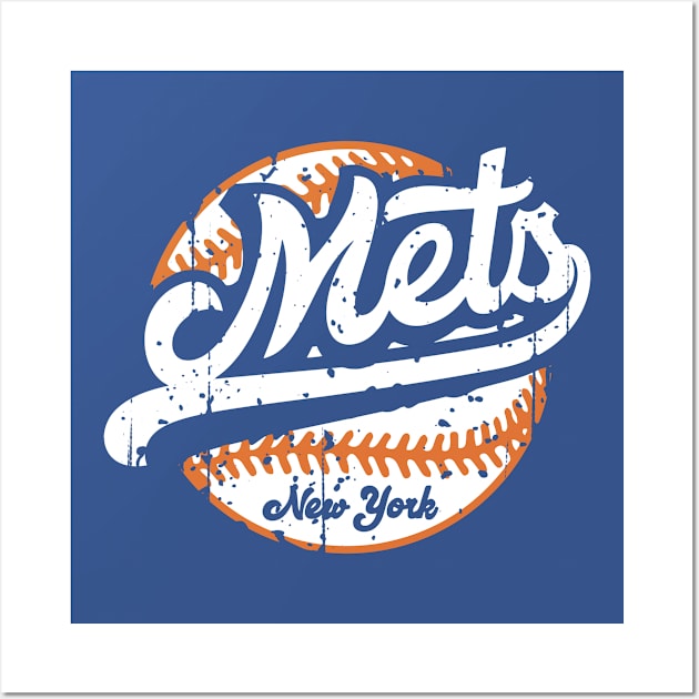 Classic Mets Vintage Wall Art by Throwzack